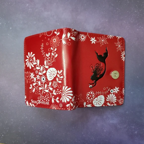 Mermaid Wallet NWT - Shagwear - Red Vegan Leather - New With Tags - Picture 3 of 9